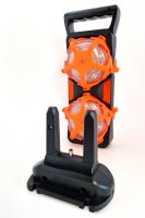 Warning Light Infrarot|Orange 4-fach Ladestation mit Griff