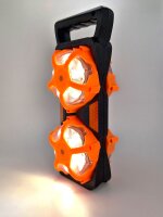 Warning Light Infrarot|Orange 4-fach Ladestation mit Griff