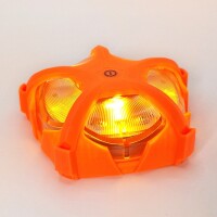 Warning Light Weiß|Orange 2-fach Ladestation  12V/24V KFZ-Stecker MIT Beschriftung
