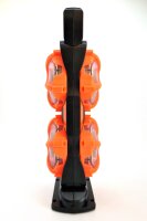 Warning Light Weiß|Orange 4-fach Ladestation mit Griff 12V/24V KFZ-Stecker MIT Beschriftung