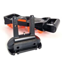 Warning Light Weiß|Orange 4-fach Ladestation mit Griff 12V/24V KFZ-Stecker MIT Beschriftung