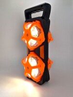 Warning Light Orange|Blau 4-fach Ladestation mit Griff