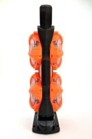 Warning Light Orange|Orange 4-fach Ladestation mit Griff 12V/24V KFZ-Stecker MIT Beschriftung